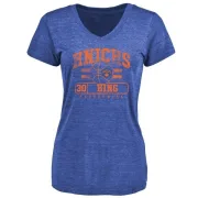 Bernard King Women's New York Knicks Royal Baseline Tri-Blend T-Shirt