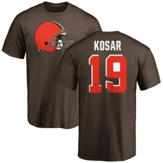 Bernie Kosar Cleveland Browns Name & Number Logo T-Shirt - Brown