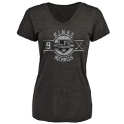 Bernie Nicholls Women's Los Angeles Kings Insignia Tri-Blend T-Shirt - Black