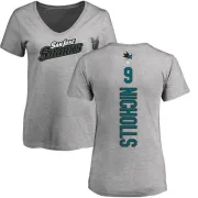 Bernie Nicholls Women's San Jose Sharks Backer T-Shirt - Ash