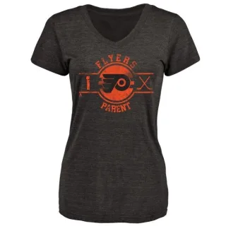 Bernie Parent Women's Philadelphia Flyers Insignia Tri-Blend T-Shirt - Black