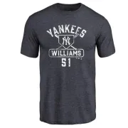 Bernie Williams New York Yankees Base Runner Tri-Blend T-Shirt - Navy