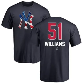 Bernie Williams New York Yankees Name and Number Banner Wave T-Shirt - Navy