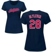 Bert Blyleven Women's Cleveland Indians Name & Number T-Shirt - Navy