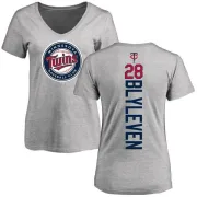 Bert Blyleven Women's Minnesota Twins Backer Slim Fit T-Shirt - Ash