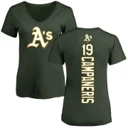 Bert Campaneris Women's Oakland Athletics Backer Slim Fit T-Shirt - Green