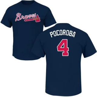 Biff Pocoroba Atlanta Braves Name & Number T-Shirt - Navy