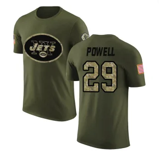 Bilal Powell New York Jets Olive Salute to Service Legend T-Shirt