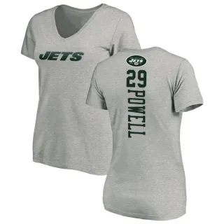 Bilal Powell Women's New York Jets Backer V-Neck T-Shirt - Ash