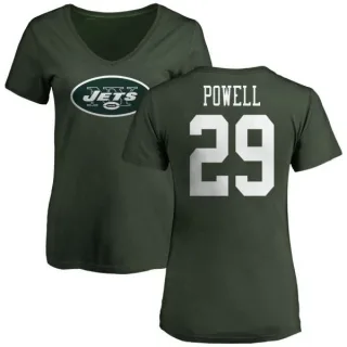 Bilal Powell Women's New York Jets Name & Number Logo Slim Fit T-Shirt - Green