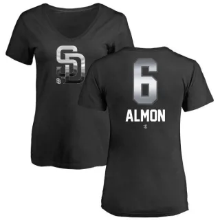 Bill Almon Women's San Diego Padres Midnight Mascot V-Neck T-Shirt - Black