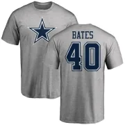 Bill Bates Dallas Cowboys Name & Number Logo T-Shirt - Ash