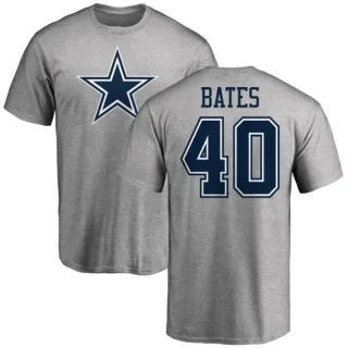 Bill Bates Dallas Cowboys Name & Number Logo T-Shirt - Ash