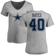 Bill Bates Women's Dallas Cowboys Name & Number Logo T-Shirt - Ash