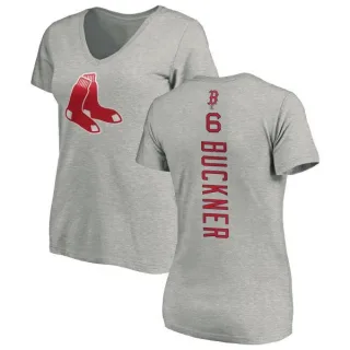 Bill Buckner Women's Boston Red Sox Backer Slim Fit T-Shirt - Ash