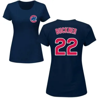 Bill Buckner Women's Chicago Cubs Name & Number T-Shirt - Navy