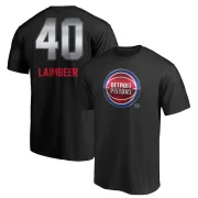 Bill Laimbeer Detroit Pistons Black Midnight Mascot T-Shirt