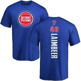 Bill Laimbeer Detroit Pistons Royal Backer T-Shirt