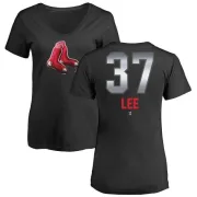 Bill Lee Women's Boston Red Sox Midnight Mascot V-Neck T-Shirt - Black