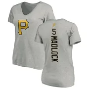 Bill Madlock Women's Pittsburgh Pirates Backer Slim Fit T-Shirt - Ash