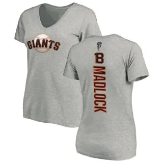 Bill Madlock Women's San Francisco Giants Backer Slim Fit T-Shirt - Ash