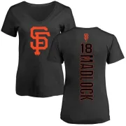 Bill Madlock Women's San Francisco Giants Backer Slim Fit T-Shirt - Black