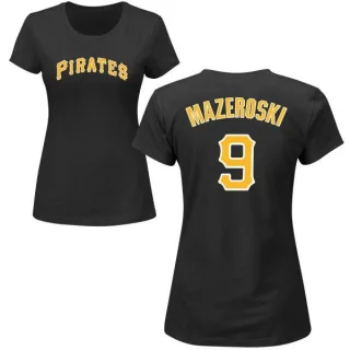 Bill Mazeroski Women's Pittsburgh Pirates Name & Number T-Shirt - Black