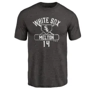 Bill Melton Chicago White Sox Base Runner Tri-Blend T-Shirt - Black