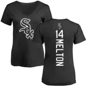 Bill Melton Women's Chicago White Sox Backer Slim Fit T-Shirt - Black