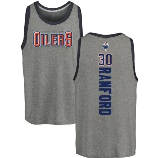 Bill Ranford Edmonton Oilers Backer Tri-Blend Tank - Heathered Gray