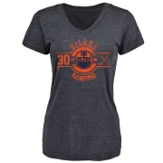 Bill Ranford Women's Edmonton Oilers Insignia Tri-Blend T-Shirt - Royal