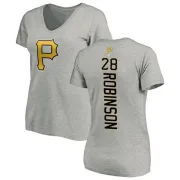 Bill Robinson Women's Pittsburgh Pirates Backer Slim Fit T-Shirt - Ash