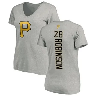 Bill Robinson Women's Pittsburgh Pirates Backer Slim Fit T-Shirt - Ash