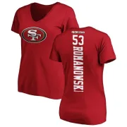 Bill Romanowski Women's San Francisco 49ers Backer Slim Fit T-Shirt - Red