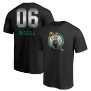 Bill Russell Boston Celtics Black Midnight Mascot T-Shirt