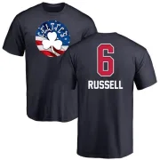 Bill Russell Boston Celtics Navy Name and Number Banner Wave T-Shirt