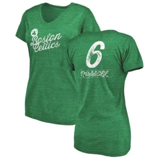 Bill Russell Women's Boston Celtics Green Sideline Tri-Blend V-Neck T-Shirt