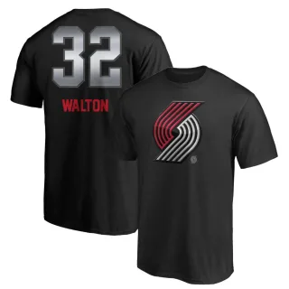 Bill Walton Portland Trail Blazers Black Midnight Mascot T-Shirt