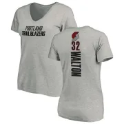 Bill Walton Women's Portland Trail Blazers Ash Backer T-Shirt