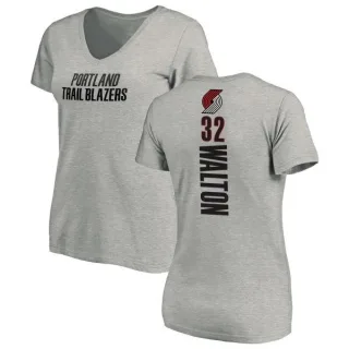 Bill Walton Women's Portland Trail Blazers Ash Backer T-Shirt