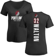 Bill Walton Women's Portland Trail Blazers Black Backer T-Shirt