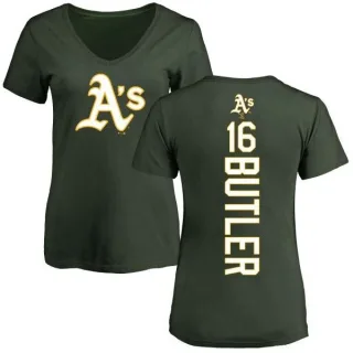 Billy Butler Women's Oakland Athletics Backer Slim Fit T-Shirt - Green