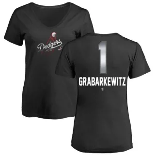 Billy Grabarkewitz Women's Los Angeles Dodgers Midnight Mascot V-Neck T-Shirt - Black