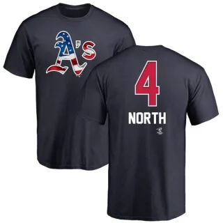 Billy North Oakland Athletics Name and Number Banner Wave T-Shirt - Navy