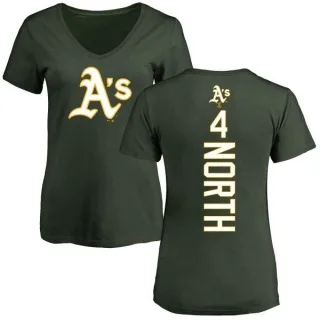 Billy North Women's Oakland Athletics Backer Slim Fit T-Shirt - Green