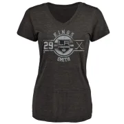 Billy Smith Women's Los Angeles Kings Insignia Tri-Blend T-Shirt - Black