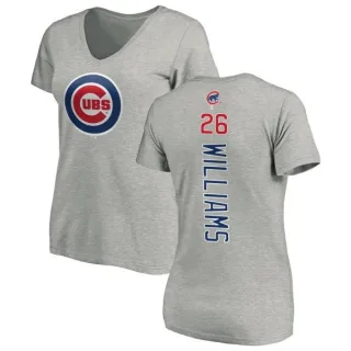 Billy Williams Women's Chicago Cubs Backer Slim Fit T-Shirt - Ash