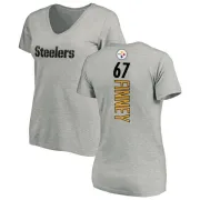 B.J. Finney Women's Pittsburgh Steelers Backer V-Neck T-Shirt - Ash