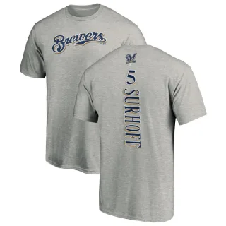 Bj Surhoff Milwaukee Brewers Backer T-Shirt - Ash