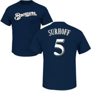 Bj Surhoff Milwaukee Brewers Name & Number T-Shirt - Navy